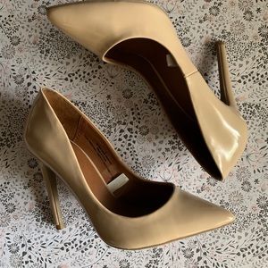 Nude, pointed toe heels from Target